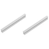 Amig - Pack van 2 Meubelgrepen - 96 Mm - Geanodiseerd Zilver - Gemaakt van Aluminium - Voor Keuken- en Badmeubels - Mod. 846