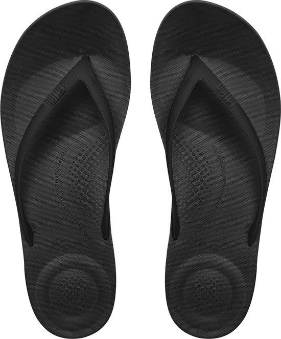 FitFlop - iQushion Ergonomic Teenslippers - Black - Size 38