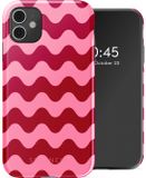 Selencia Hoesje - Geschikt voor Apple iPhone 11 - Backcover - Wave Vibes Lipstick