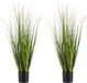 Emerald Kunstplant groen gras sprieten - Set van 2x stuks - 90 cm