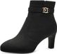 Tamaris - Dames - Enkellaarzen - Zwart - Textiel - Blokhak - 5-7 cm