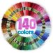 Premium regenboogkleurige borduurzijde, 140 strengen per verpakking met katoen voor kruissteekdraden, armbandgaren, knutselflosset, aromatische borduurflossset