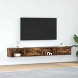 Maison Exclusive - Meuble TV, 2 pièces, chêne fumé, 100x31x25,5 cm, panneau de particules