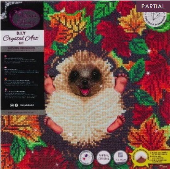 Diamond Painting Egel in de Herfst - 30 x 30 cm - Crystal Art