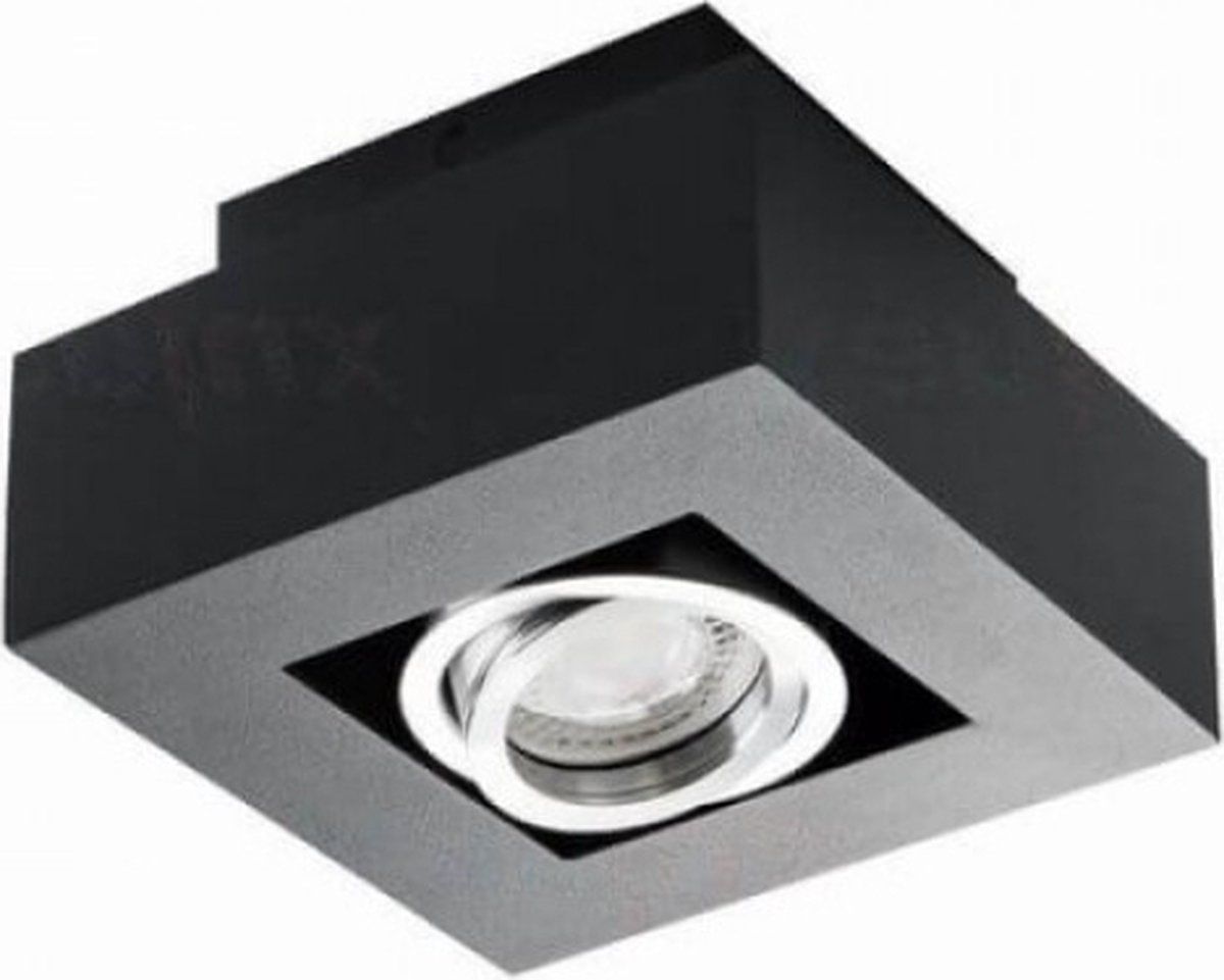 Kanlux LED GU10 plafondspot armatuur zwart - Enkelvoudig