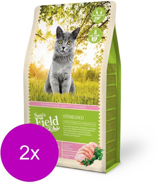 Sam's Field Cat Sterilised - Kattenvoer - 2 x 2.5 kg