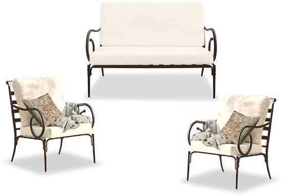 LOBERON Tuinset Massana zwart/wit