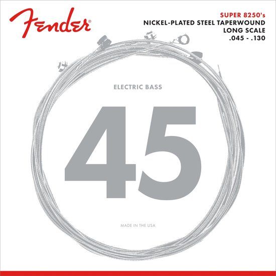 »Super Fender Super 8250-5M 45-130TW Nikkel Plated Steel 5-String Bass Guitar Strings