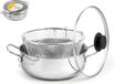 Friteuse à beignets - Acier inoxydable 24 cm avec couvercle