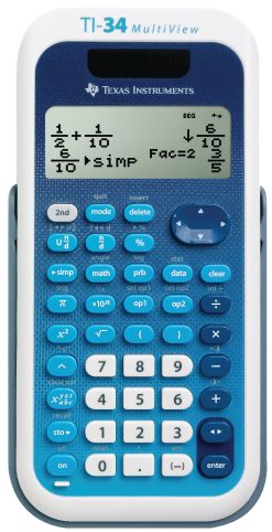 Texas Instruments TI-34 MultiView - Wetenschappelijke Rekenmachine - Blauw