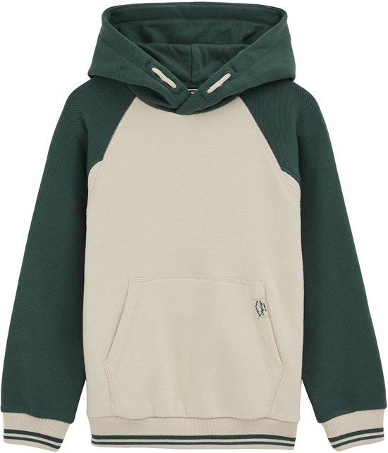 WE Fashion Jongens colourblock hoodie Beige