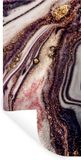StickerSnake Muursticker Marmer Roze Goud Glitter 20x40cm - StickerSnake