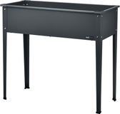AXI Verhoogde Plantenbak van Metaal – Metalen Moestuinbak op Poten 100 x 30 x 80 cm – Met Drainage – Verhoogde moestuin – Gepoedercoat Staal – Plantenbak voor Tuin en Balkon