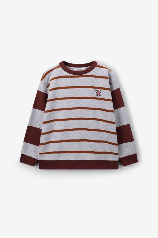 Sissy-Boy Grijze sweater met strepen