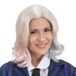Chaks Enid Sinclair-pruik, kunsthaarpruik | Officiële Wednesday-kostuumaccessoire met blonde krullen en roze-blauwe lokken, carnaval en Halloween