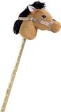 Heunec Pluche stokpaardje - bruin - 70 cm