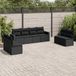 Maison Exclusive - Ensemble de meubles de jardin 8 pièces avec canapé et coussins, noir, en polyrotin