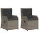 vidaXL Banc de jardin gris foncé 110 kg