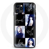 Maniacase Etui voor iPhone 12 Pro Zwartroze Handtekening Foto Jennie Jisoo Lisa Roze Maniacase