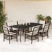 Maison Exclusive - Ensemble de jardin, 7 pièces, avec coussins, marron, en polyrotin tressé