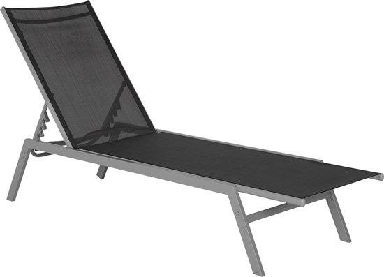 Beliani NOLI Strandstoel - Zwart - Staal