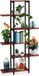 Merkloos Relaxdays plantenstandaard binnen - 6 etages - 150x78x 24 cm - staal - mdf - zwart-donkerbruin