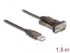 Delock Adapter USB 2.0 Type-A to 1 x Serial RS-232 D-Sub 9 pin male with screws 1.5 m