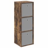 vidaXL Dressoir met lade Rook Eiken 35 x 32 x 99,5 cm