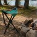Tabouret 3 pieds, tabouret de camping, siège de pêche, avec sangle de transport, vert, hauteur 51 cm