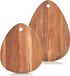 Zeller 2x Druppel vormige houten snijplanken 30/40 cm