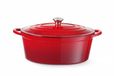 HENDI Gietijzeren braadpan – geëmailleerd – 6,88L – rood – 405x255x134 mm