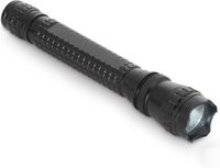 Merkloos / Sans marque LED zaklamp zwart aluminium 16 cm met batterijen in geschenkdoos