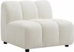 Vente-unique Fauteuil JUTINI blanc cassé bouclé