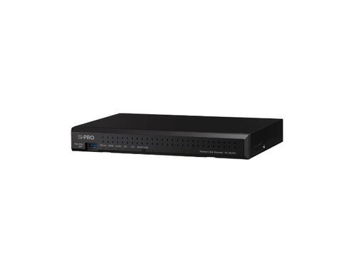 i-PRO 4-Channel Network Recorder - NVR with a build-in PoE+ switch for 4ch.