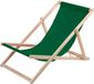 Chaise longue en hêtre - Chaise de plage - Vert