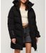 Superdry City Chevron Gewatteerde Parka Dames Zwart