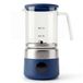 Safecourt Kitchen Mousseur à lait en verre - Mousseur à lait électrique - Pichet en verre & sans PFAS - Lavable au lave-vaisselle - Bleu