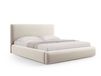 Lit coffre avec tête de lit 160x200cm en velours beige clair