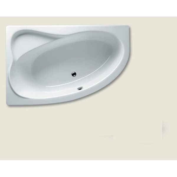 RIHO Lyra Standaard Bad - 153x100cm - Wit Glans - Zitgedeelte Links - BA67005