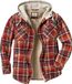 Legendary Whitetails Heren Hooded Shirt Jacket Plaid Flanel Berber Gevoerde Polyfill Geïsoleerde Jas
