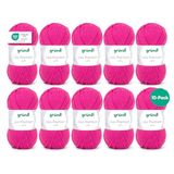 Gründl Wolle 760-44 Lisa Premium Uni Breigaren 10x50 gram pink