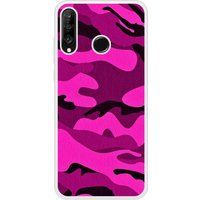 P30 Lite Camouflage rose bedrukt siliconen hoesje