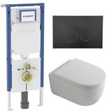 Geberit QeramiQ Dely Swirl Toiletset - Mat Zwart