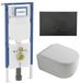 Geberit QeramiQ Dely Swirl Toiletset - Mat Zwart
