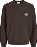 JACK & JONES JORNORREBRO TYPO BACK SWEAT CREW NECK Heren Trui - Katoen - XXL - Java