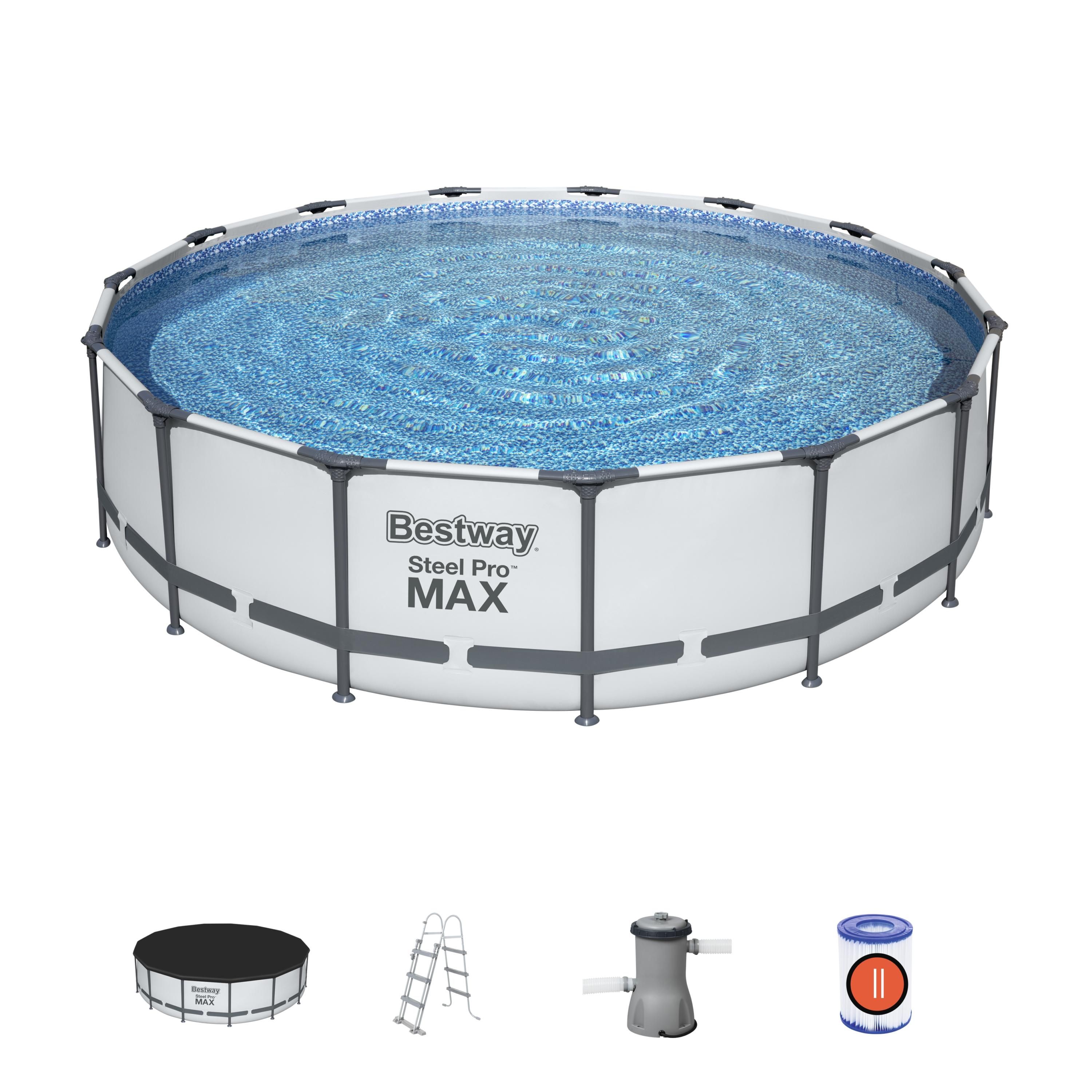 Bestway Steel Pro Max Zwembad - Rond - 457 cm - Blauw