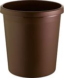 helit H6105875 - The German prullenbak - 18 liter - bruin - met greeprand - kunststof