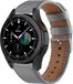 Strap-it Samsung Galaxy Watch 4 Classic 42mm leren bandje - grijs
