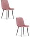 LEOBERT TURIN Eetkamerstoelen – Set van 2 – Zwart Velvet – Zwarte Metalen Poten