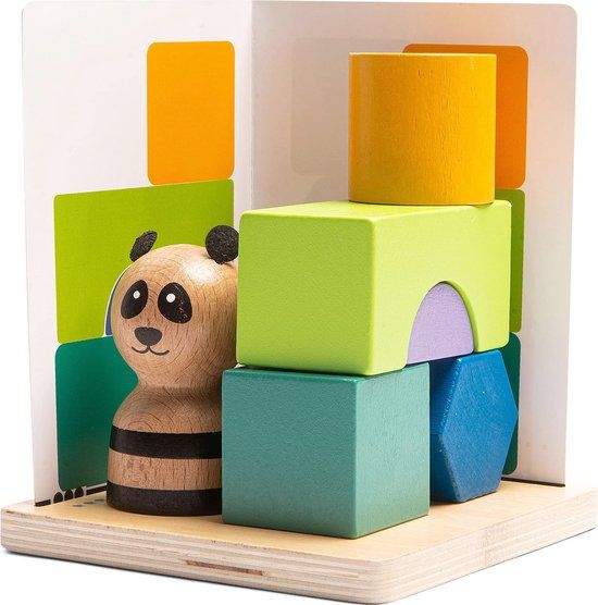BS Toys Panda's Puzzel - FSC Hout - Vanaf 6 Jaar - 20 Puzzels - Train het ruimtelijk inzicht